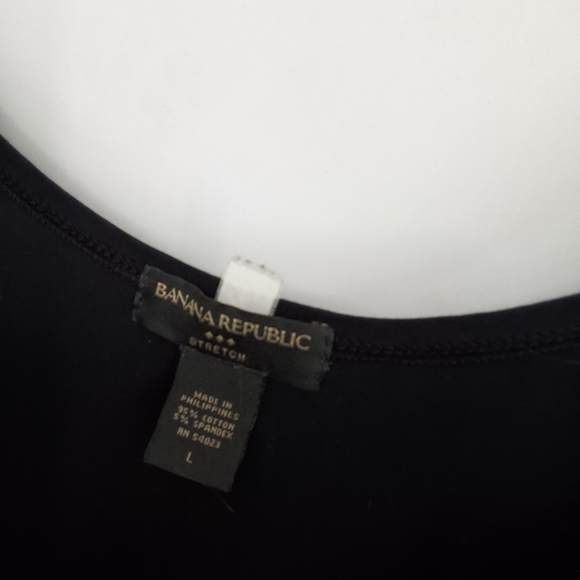 Banana Republic Large Stretch Black Bodysuit Top - Picture 2 of 3